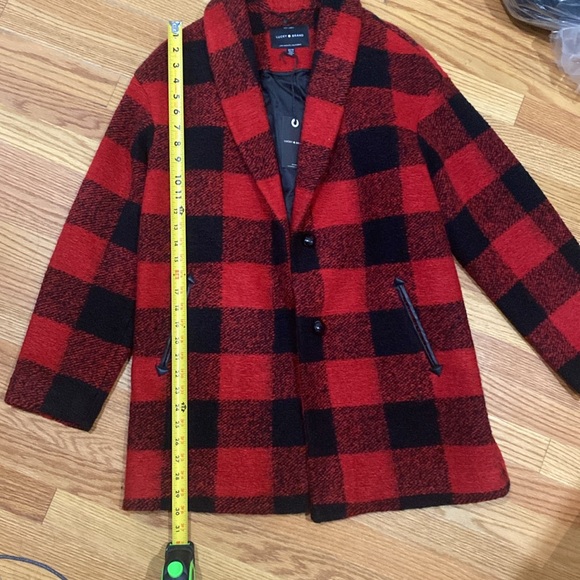New with tag Lucky Brand Buffalo Plaid red black jacket coat - Picture 10 of 13